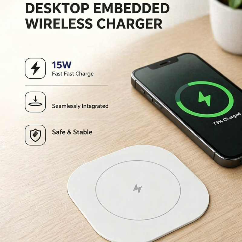 Home Office Of Uk - Cargador Inalámbrico Integrado de 15W, Estación