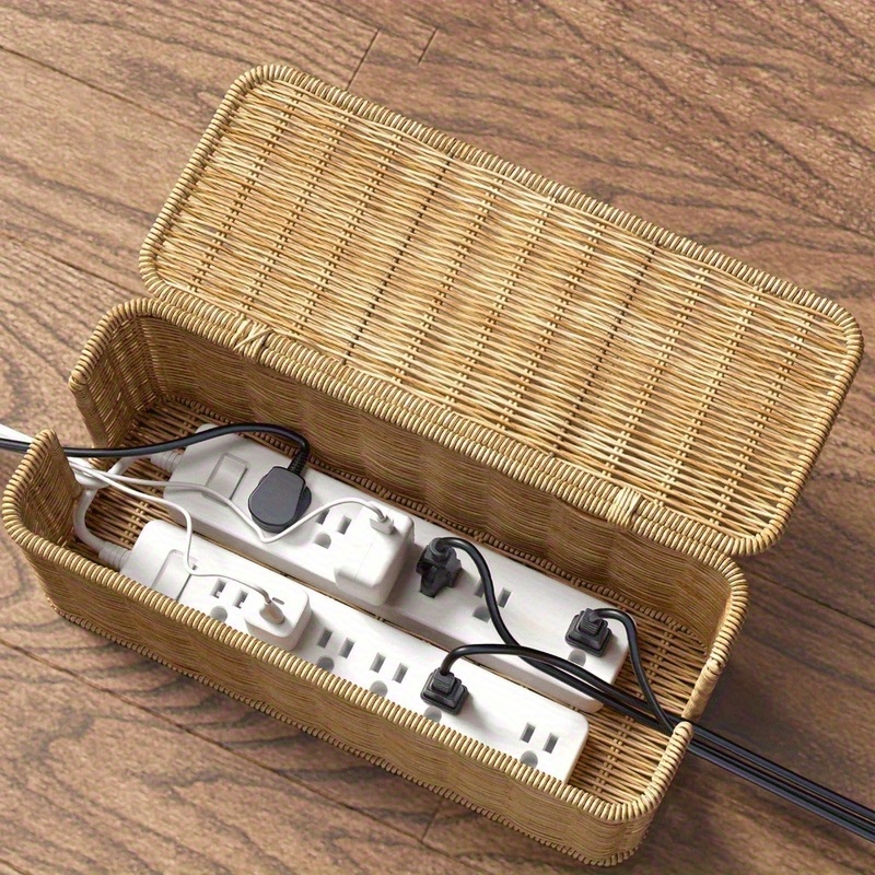Cable Management Box - Caja Organizadora de Cables de Ratán