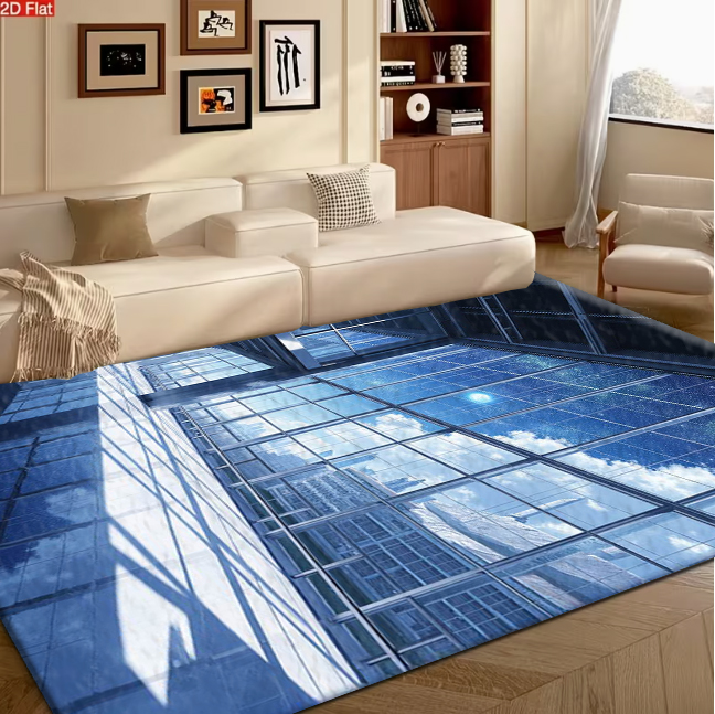 Home Office With View - Alfombra de Alta Tecnología con Diseño