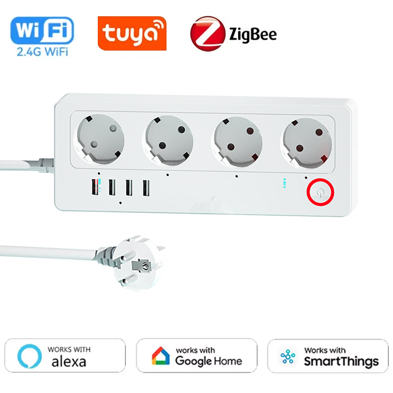 Home Office Of Uk - Enchufe inteligente WiFi ZigBee con 4