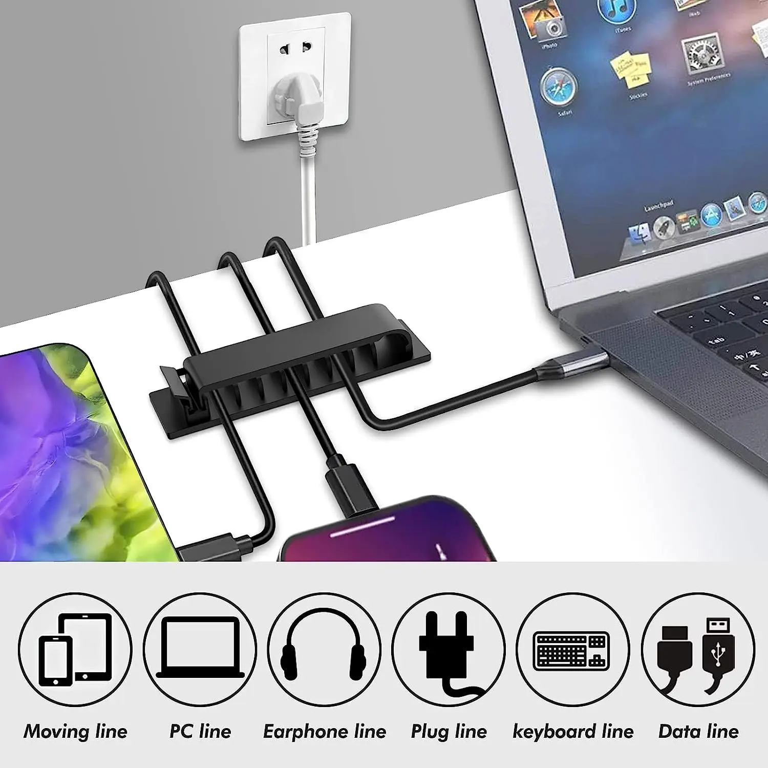 Organizador de cables, Clips d - Cable Management Box reseña y precio