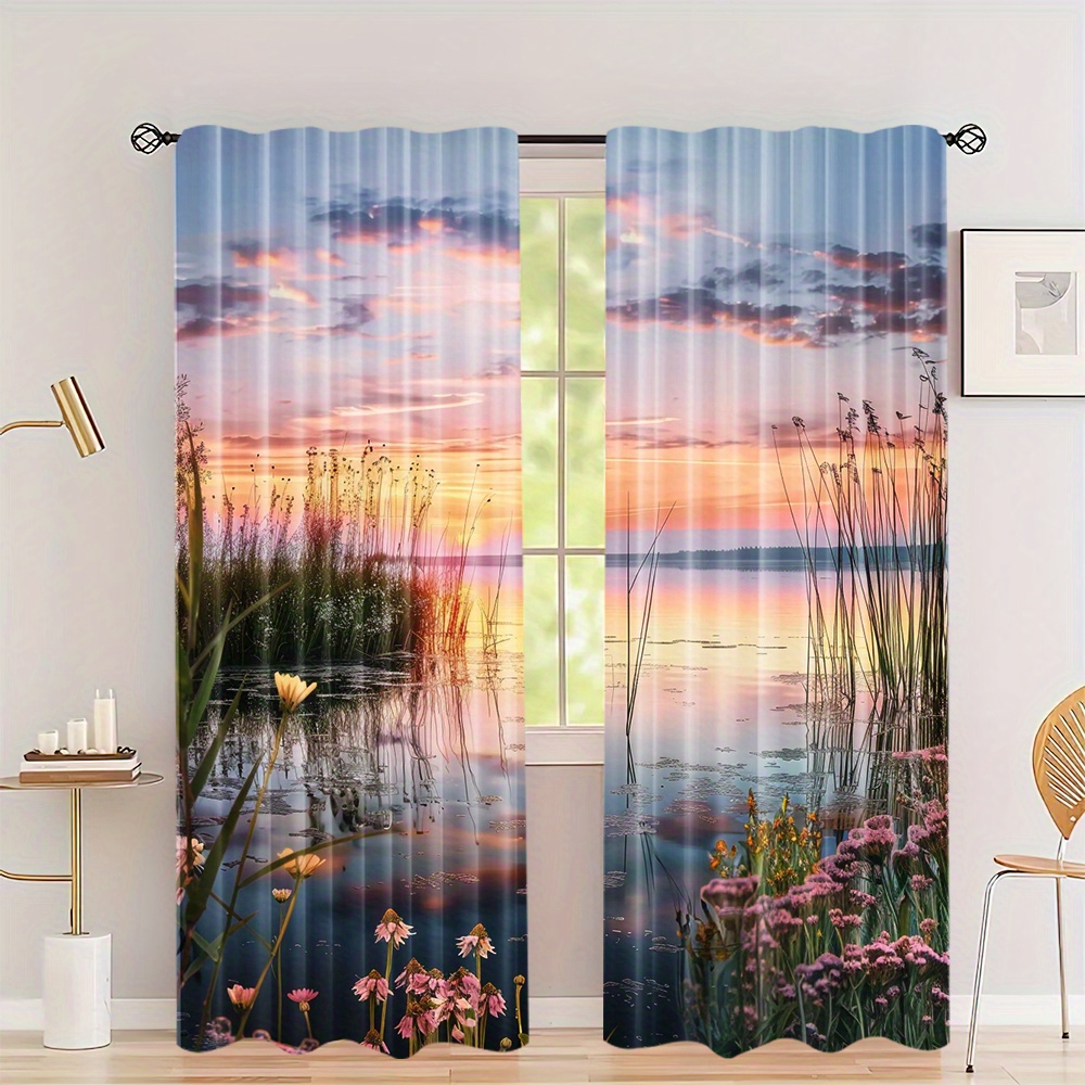 Par de Cortinas Estéticas con  - Home Office With View reseña y precio