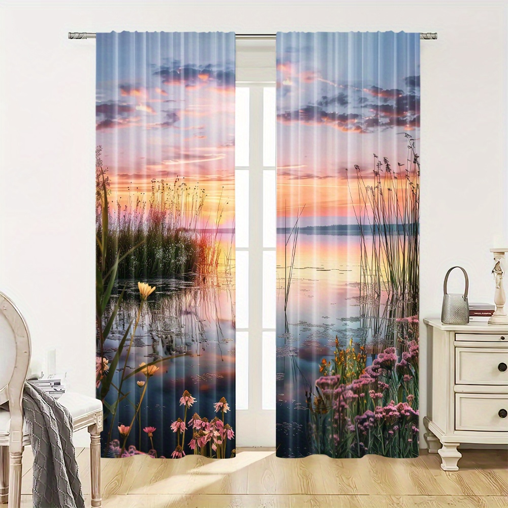Par de Cortinas Estéticas con  - Home Office With View reseña y precio