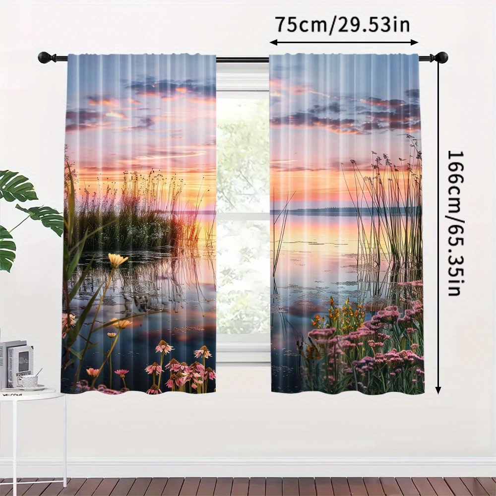 Par de Cortinas Estéticas con  - Home Office With View reseña y precio