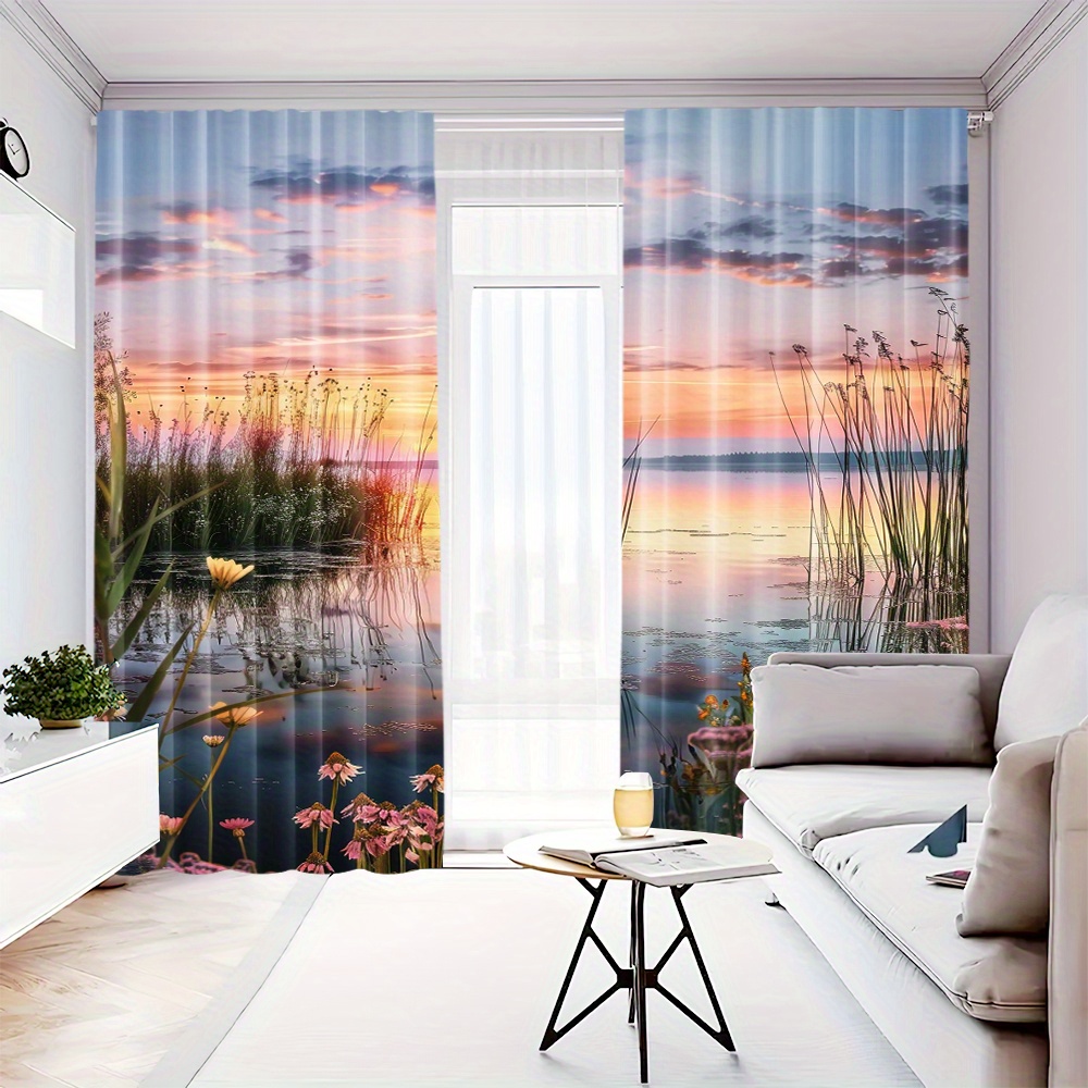 Par de Cortinas Estéticas con  - Home Office With View reseña y precio