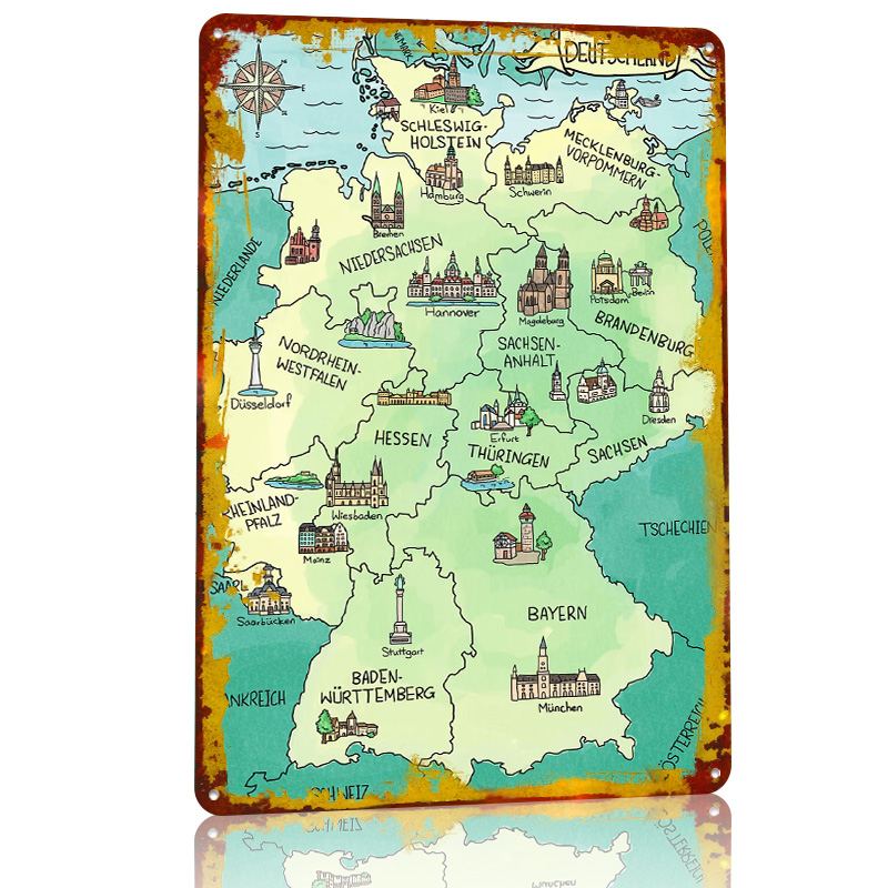 Aquarell Deutschland Karte - P - Home Office Deutschland reseña y precio