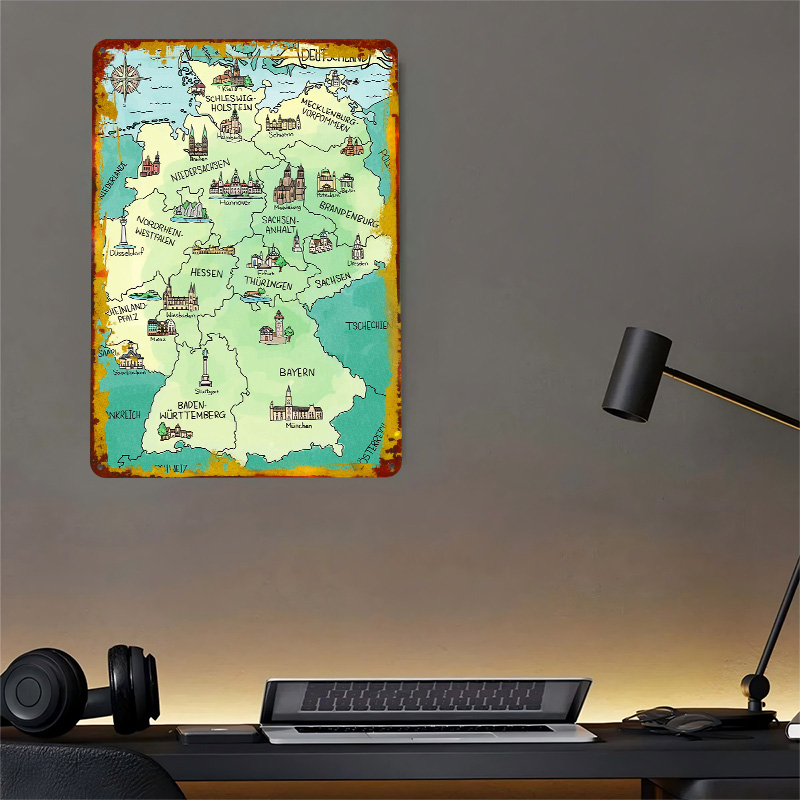 Aquarell Deutschland Karte - P - Home Office Deutschland reseña y precio