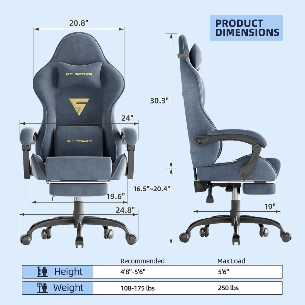 Silla de Juego Ergonómica con  - Home Office Chair reseña y precio